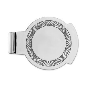 Engravable Wide Round Sterling Silver Money Clip